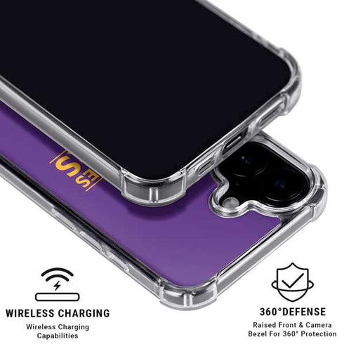 NBA Los Angeles Lakers Standard - Purple iPhone 16 Clear Case
